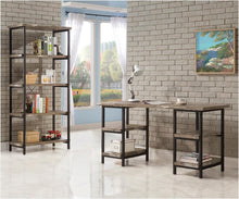 Load image into Gallery viewer, Kemper Collection - Skelton 4-shelf Bookcase Salvaged Cabin And Black