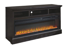 Load image into Gallery viewer, Entertainment Accessories - Black - Wide Fireplace Insert