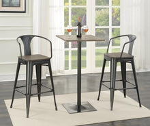 Load image into Gallery viewer, Square Bar Table Dark Elm And Matte Black