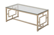 Load image into Gallery viewer, Living Room: Glass Top Occasional Tables - Occasional Contemporary Nickel Coffee Table