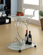 Load image into Gallery viewer, Rec Room: Serving Carts - 2-shelve Serving Cart Chrome And White