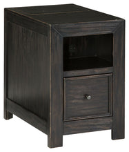 Load image into Gallery viewer, Gavelston - Rubbed Black - Chair Side End Table