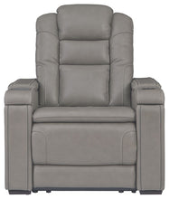 Load image into Gallery viewer, Boerna - Gray - PWR Recliner/ADJ Headrest