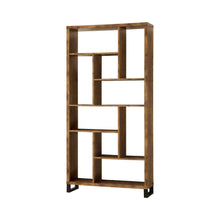 Load image into Gallery viewer, Home Office : Bookcases - 10-shelf Bookcase Antique Nutmeg