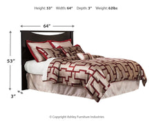 Load image into Gallery viewer, Zanbury - Merlot - Queen/Full Panel Headboard