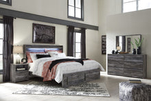 Load image into Gallery viewer, Baystorm - Gray - 6 Pc. - Dresser, Mirror, King Panel Bed with 2 Storage Drawers