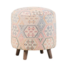 Load image into Gallery viewer, Accent : Accent Stools - Multi-color - Ikat Pattern Round Accent Stool Multi-color