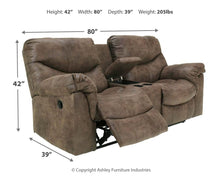 Load image into Gallery viewer, Alzena - Gunsmoke - DBL Rec Loveseat w/Console