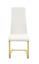 Load image into Gallery viewer, White - Chanel Side Chairs White And Rustic Brass (Set of 4)