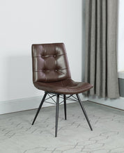 Load image into Gallery viewer, Brown - Upholstered Tufted Side Chairs Brown (Set of 4)