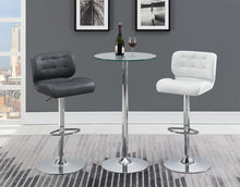 Load image into Gallery viewer, Rec Room/bar Stools: Height Adjustable - Grey - Upholstered Adjustable Bar Stools Chrome And Grey (Set of 2)