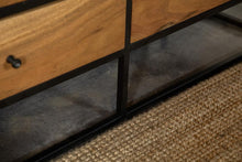 Load image into Gallery viewer, 4-drawer Etagere Natural Sheesham And Black
