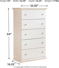 Load image into Gallery viewer, Bostwick Shoals - White - 8 Pc. - Dresser, Mirror, Chest, Queen Panel Bed, 2 Nightstands