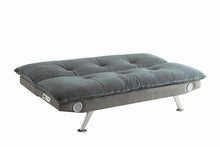 Load image into Gallery viewer, Living Room : Sofa Beds - Grey - Odel Upholstered Sofa Bed With Bluetooth Speakers Grey
