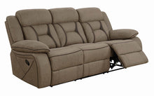 Load image into Gallery viewer, Higgins Motion Collection - Tan - Higgins Pillow Top Arm Upholstered Motion Sofa Tan