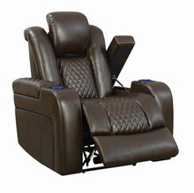 Load image into Gallery viewer, Delangelo Motion Collection - Brown - Delangelo Power^2 Recliner With Cup Holders Brown