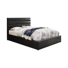 Load image into Gallery viewer, Riverbend Upholstered Bed - Black - Riverbend Queen Upholstered Storage Bed Black