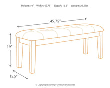 Load image into Gallery viewer, Ralene - Medium Brown - Large UPH Dining Room Bench