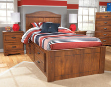 Load image into Gallery viewer, Barchan - Medium Brown - Twin Panel Bed with Trundle