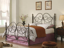 Load image into Gallery viewer, London Metal Bed - London Queen Metal Scroll Bed Dark Bronze
