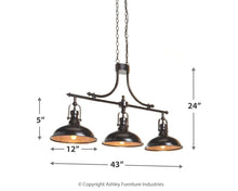 Load image into Gallery viewer, Joella - Bronze Finish - Metal Pendant Light (1/CN)