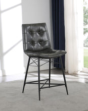 Load image into Gallery viewer, Grey - Upholstered Tufted Counter Height Stools Grey (Set of 2)