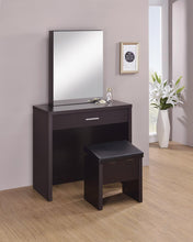 Load image into Gallery viewer, Black - 2-piece Vanity Set With Lift-top Stool Cappuccino