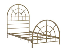 Load image into Gallery viewer, Kenyon Metal Twin Arched Bed Gold