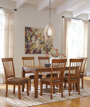 Load image into Gallery viewer, Berringer - Rustic Brown - 7 Pc. - Rectangular Dining Room Table, 6 Side Upholstered Chairs