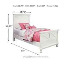 Load image into Gallery viewer, Kaslyn - White - Twin Panel Bed
