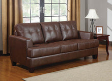 Load image into Gallery viewer, Samuel Collection - Dark Brown - Samuel Upholstered Sleeper Sofa Dark Brown