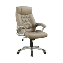 Load image into Gallery viewer, Home Office : Chairs - Taupe - Adjustable Height Office Chair Taupe And Silver