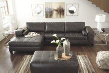 Load image into Gallery viewer, Nokomis - Charcoal - 5 Pc. - Left Arm Facing Corner Chaise, Right Arm Facing Sofa Sectional, Oversized Accent Ottoman, Coylin End Tables (2)