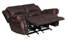 Load image into Gallery viewer, Sir Rawlinson Motion Collection - Dark Brown - Sir Rawlinson Nailhead Trim Glider Loveseat Dark Brown