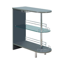 Load image into Gallery viewer, Bar Units: Contemporary - 3-tier Bar Table Glossy Grey And Clear