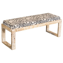 Load image into Gallery viewer, Accent : Benches &amp; Ottomans - White - Sled Leg Upholstered Accent Bench Black And White