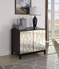 Load image into Gallery viewer, 2-door Rectangular Server Black And Gold