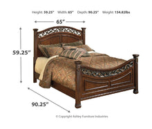 Load image into Gallery viewer, Leahlyn - Warm Brown - 5 Pc. - Dresser, Mirror, Queen Panel Bed