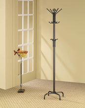 Load image into Gallery viewer, 12-hook Coat Rack Black