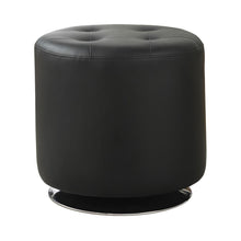 Load image into Gallery viewer, Accents : Ottomans - Black - Round Upholstered Ottoman Black