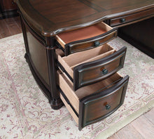 Load image into Gallery viewer, Gorman Collection - Gorman 5-drawer Executive Desk Espresso And Chestnut