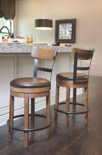 Load image into Gallery viewer, Pinnadel - Light Brown - UPH Swivel Barstool (1/CN)