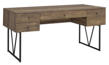 Load image into Gallery viewer, Analiese Collection - Analiese 4-drawer Writing Desk Rustic Oak