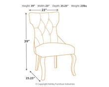 Load image into Gallery viewer, Coralayne - Silver/White - Dining UPH Side Chair (2/CN)