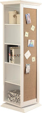 Load image into Gallery viewer, Swivel Accent Cabinet With Cork Board White