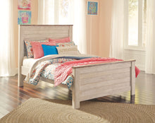 Load image into Gallery viewer, Willowton - Whitewash - Twin Panel Bed