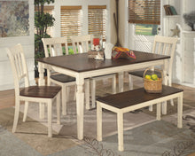 Load image into Gallery viewer, Whitesburg - Brown/Cottage White - Large Dining Room Bench