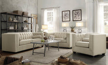 Load image into Gallery viewer, Cairns Collection - Oatmeal - Cairns Tuxedo Arm Tufted Loveseat Oatmeal