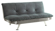 Load image into Gallery viewer, Living Room : Sofa Beds - Grey - Odel Upholstered Sofa Bed With Bluetooth Speakers Grey