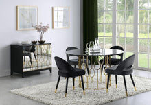 Load image into Gallery viewer, Lindsey Round Glass Top Dining Table Sunny Gold